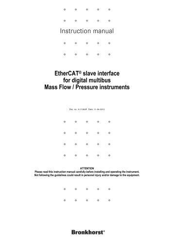 Ethercat manual - Bronkhorst