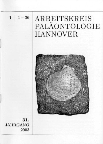 1 - Arbeitskreis Paläontologie Hannover
