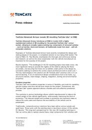 110810 Press release TenCate Advanced Armour concerning