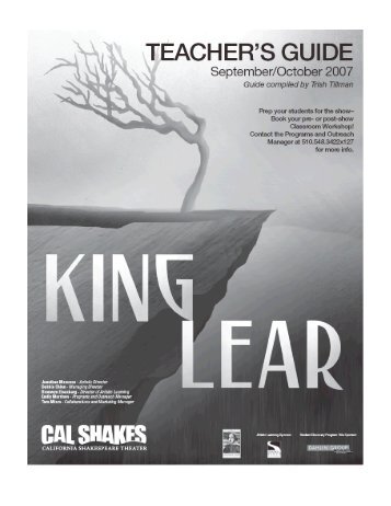 King Lear teacher's guide - California Shakespeare Theater