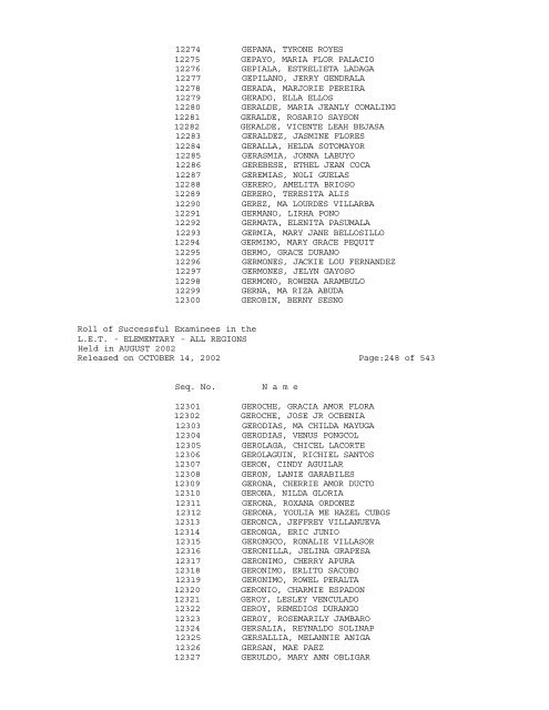 Republic of the Philippines PROFESSIONAL REGULATION ...