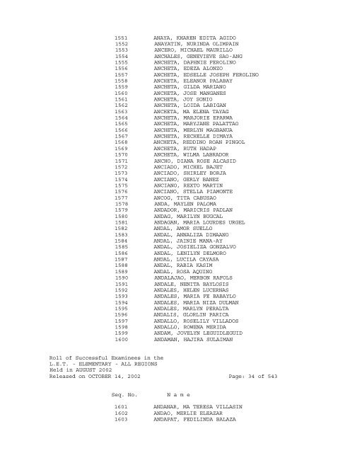 Republic of the Philippines PROFESSIONAL REGULATION ...