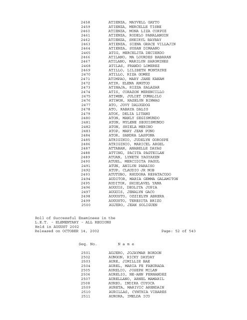 Republic of the Philippines PROFESSIONAL REGULATION ...