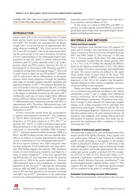 6 - World Journal of Gastroenterology