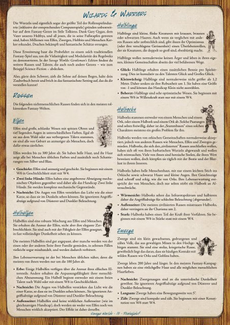 Savage Worlds - 1 - Probefahrt