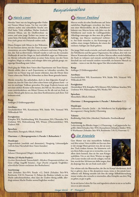 Savage Worlds - 1 - Probefahrt