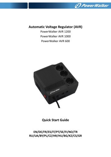 Automatic Voltage Regulator (AVR) - PowerWalker UPS