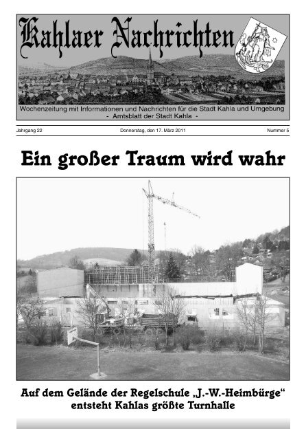 Kahlaer Nachrichten - Ausgabe Nr. 5 - 17. März 2011