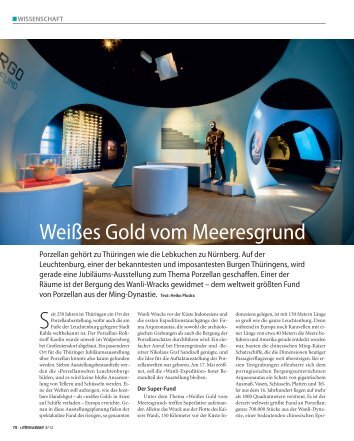Weißes Gold vom Meeresgrund - Bau-Consult Hermsdorf