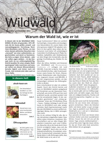 November und Dezember 2011 - Wildwald Vosswinkel