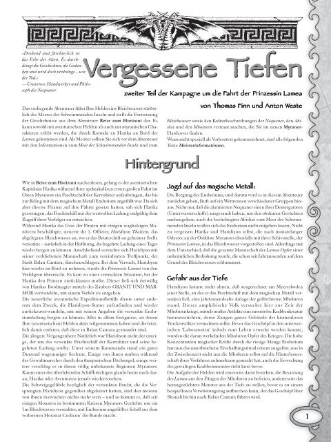 Vergessene Tiefen - Das Schwarze Auge