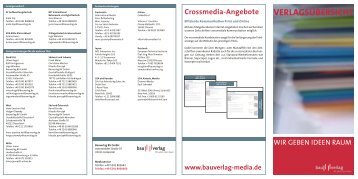 Verlagsübersicht Crossmedia-Angebote - Bauverlag