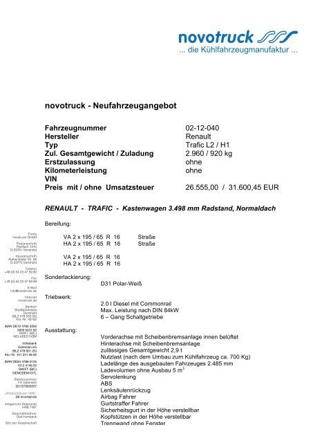 novotruck - Neufahrzeugangebot - novotruck® GmbH