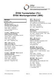 ÖTSV Turnierleiter (TL) ÖTSV Wertungsrichter (WR)