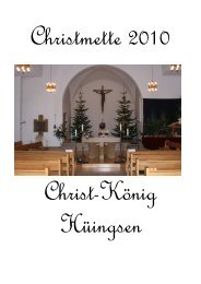 Christmette 2010 Texte - Christ-König in Hüingsen