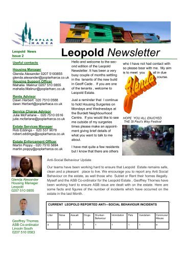 Leopold Newsletter - Poplar HARCA