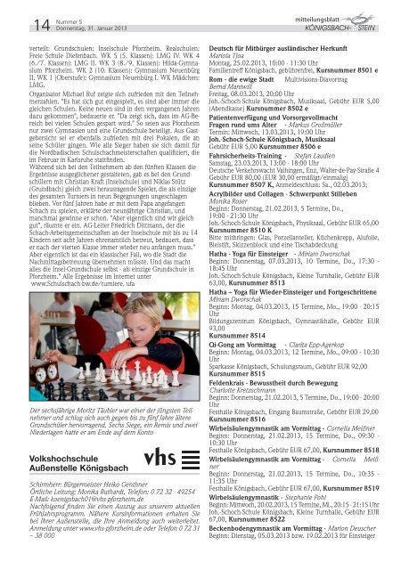 Amtsblatt Ausgabe 05/2013 - Gemeinde Königsbach-Stein