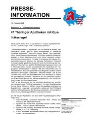 47 Thüringer Apotheken mit Qua - LAKT