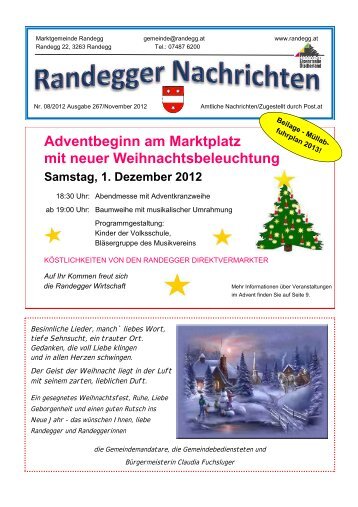 Gemeindezeitung November 2012 - Marktgemeinde Randegg