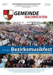 Bezirksmusikfest - Die Marktgemeinde Leopoldsdorf im Marchfeld