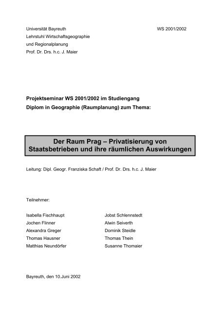 1. Der Transformationsprozess in der Tschechischen Republik