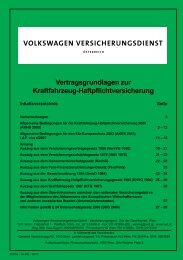 Vertragsgrundlagen zur Kraftfahrzeug-Haftpflichtversicherung - VVD