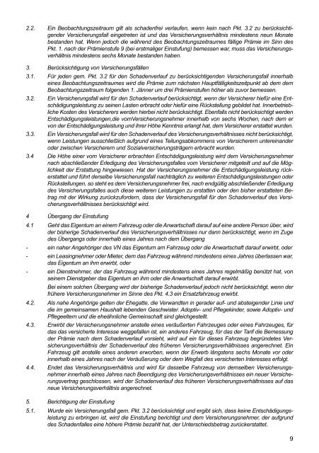 Vertragsgrundlagen zur Kraftfahrzeug-Haftpflichtversicherung - VVD