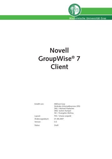 Einstiegshandbuch GroupWise - EDIS