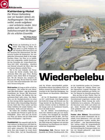 Kahlenberg-Hotel - Wiederbelebung einer Bergleiche - bau docu ...