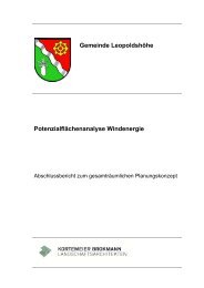 Gemeinde Leopoldshöhe Potenzialflächenanalyse Windenergie