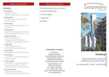 Einladung - Leopoldina Krankenhaus der Stadt Schweinfurt GmbH