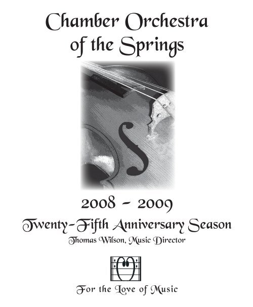 guest artists - Chamber Orchestra of the Springs