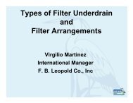 Types of Filter Underdrain and Filter Arrangements - Soluciones ...