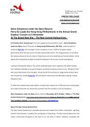PRESS RELEASE Swire Symphony under the Stars Returns Perry ...