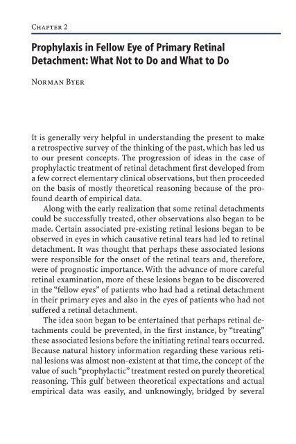 Primary Retinal Detachment