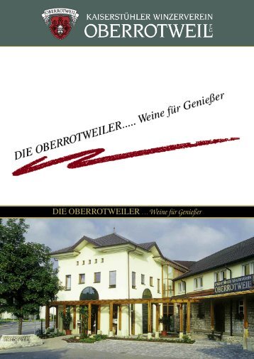 Imagebroschüre - Winzerverein Oberrotweil e.G.
