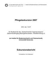 Pfingstexkursion 2007 Exkursionsbericht - Karlsruher Institut fuer ...