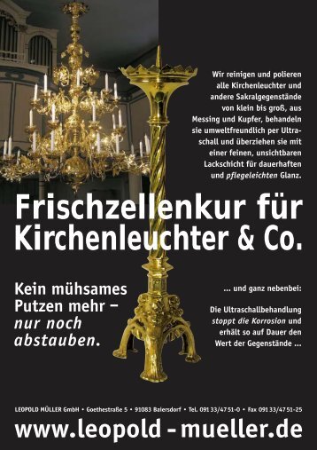 Frischzellenkur für Kirchenleuchter & Co. - Müller Lack