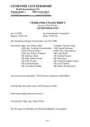 GR-Sitzung vom 9.5.2008 (217 KB) - .PDF - Gemeinde Leitzersdorf