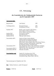 Protokoll zur Gemeinderatssitzung vom 2007.09.20 - .PDF - Stockerau