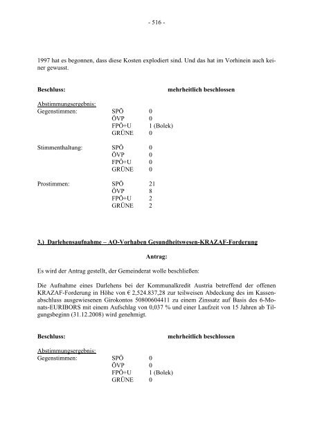 Protokoll zur Gemeinderatssitzung vom 2007.09.20 - .PDF - Stockerau