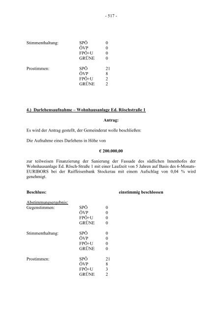 Protokoll zur Gemeinderatssitzung vom 2007.09.20 - .PDF - Stockerau