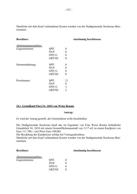 Protokoll zur Gemeinderatssitzung vom 2007.09.20 - .PDF - Stockerau