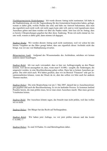 Protokoll zur Gemeinderatssitzung vom 2007.09.20 - .PDF - Stockerau