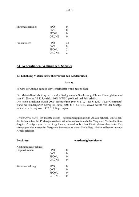 Protokoll zur Gemeinderatssitzung vom 2007.09.20 - .PDF - Stockerau