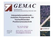 GEMAC Interpolationselektronik – modulare Komponente der ... - CiS