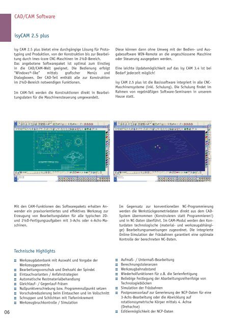 Produktgruppe CAD/CAM/CNC Software - imes-icore GmbH