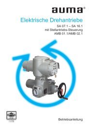 Betriebsanleitung Drehantriebe SA 07.1 - SA 16.1 mit ... - Auma.com