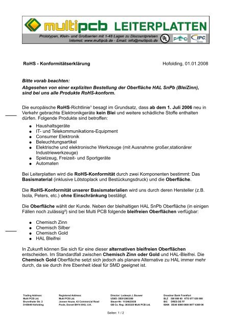 RoHS Konformitätserklärung.odt - oetec.at