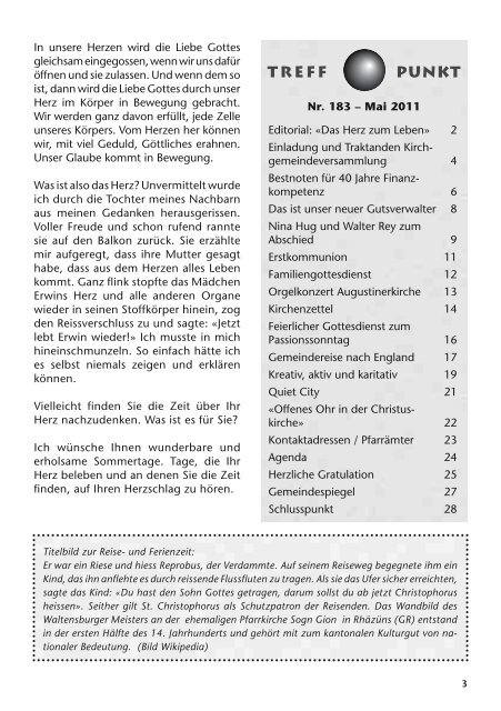 Treff: Kreativ, aktiv und karitativ - christkatholischen Kirchgemeinde ...